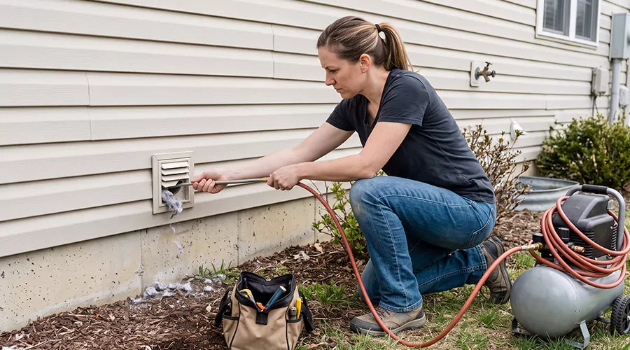 How to Clean a Dryer Vent With Compressed Air?