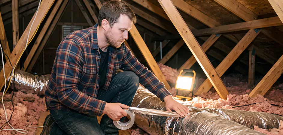 Attic Duct Sealing and Insulation in Mansfield