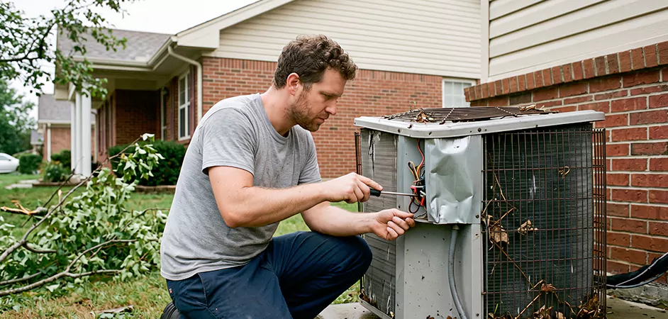 Storm Damage HVAC Restoration in Mansfield